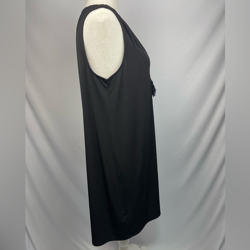 MICHAEL Michael Kors black sleeveless tassel front tie dress women’s M Michael - Picture 8 of 10